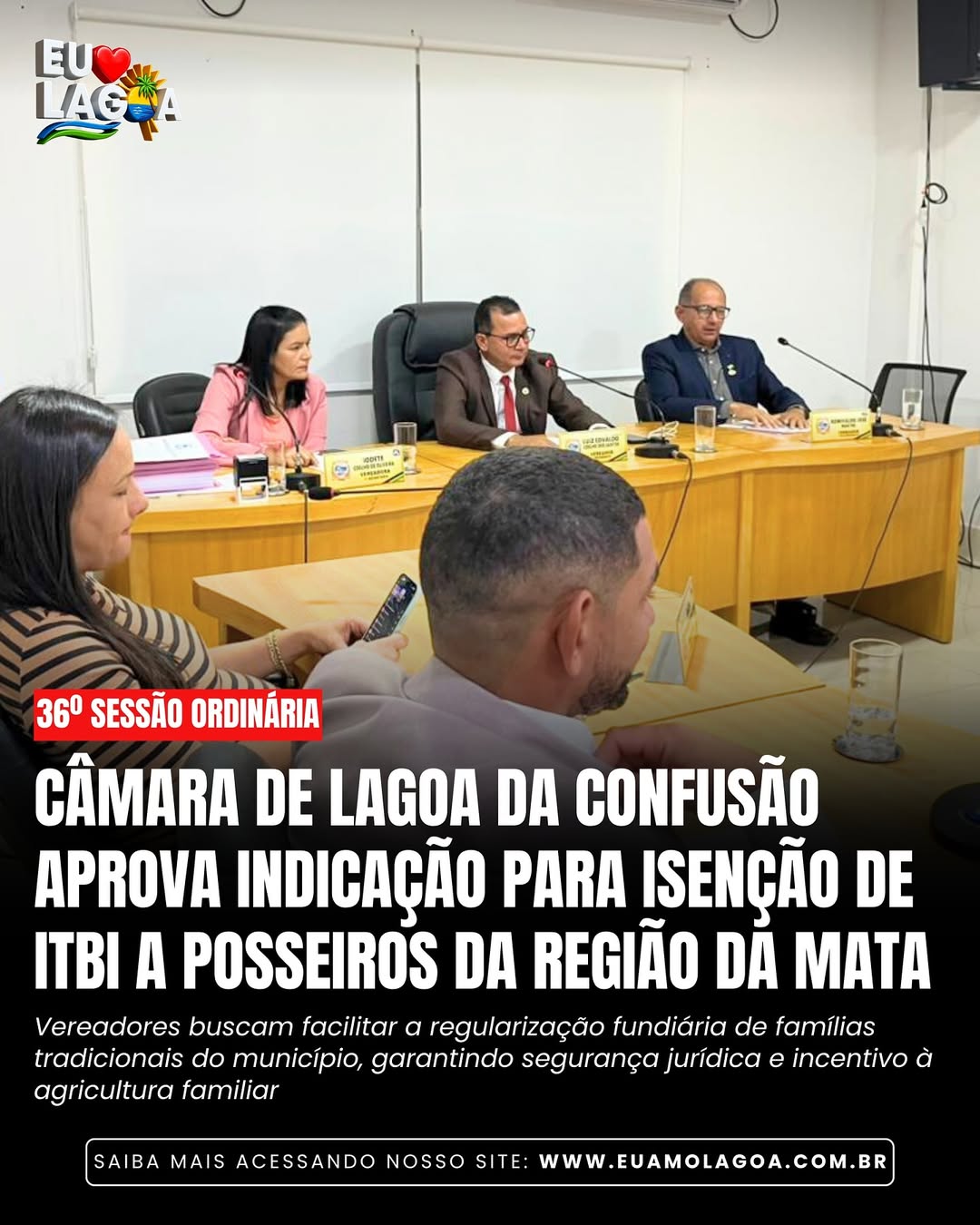 Câmara de Lagoa da Confusão Aprova Proposta de Isenção de ITBI para Posseiros